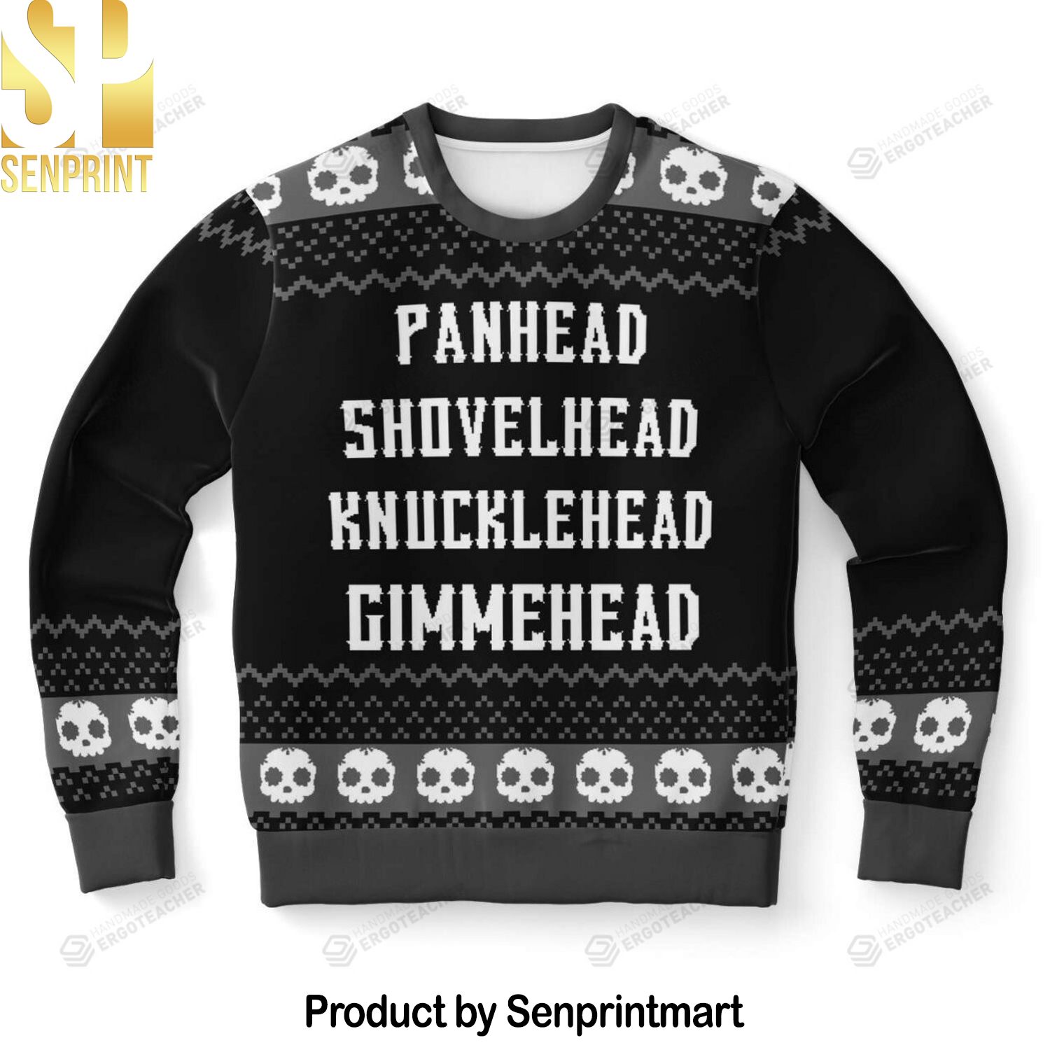 Gimhead Naughty For Christmas Gifts Ugly Christmas Wool Knitted Sweater