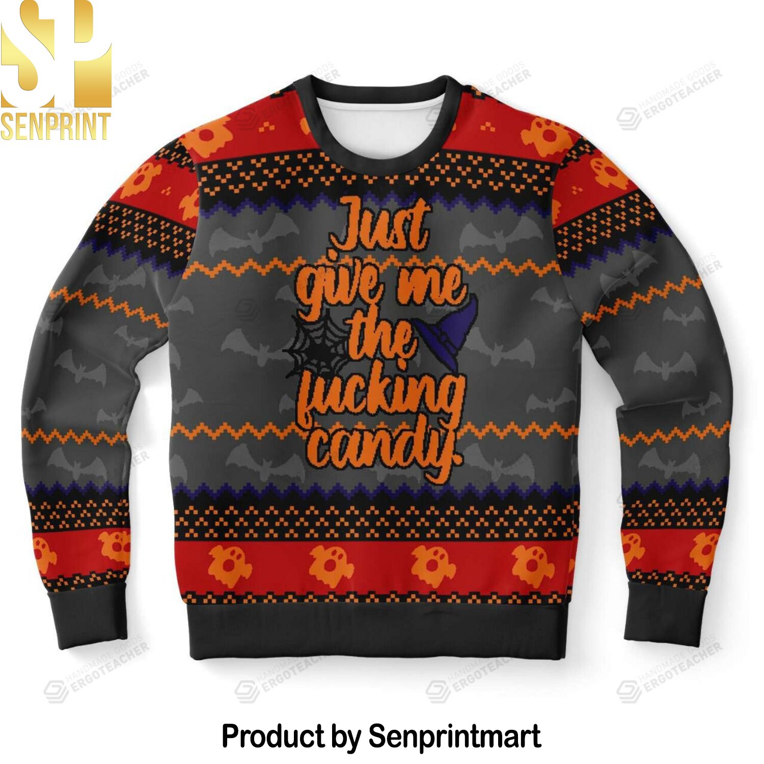 Give Me The F Candy Ugly Christmas Holiday Sweater