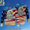 God Bless Army Veteran Eagle Ugly Christmas Holiday Sweater