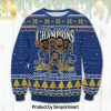 Golden Retriever Snow Christmas Ugly Xmas Wool Knitted Sweater