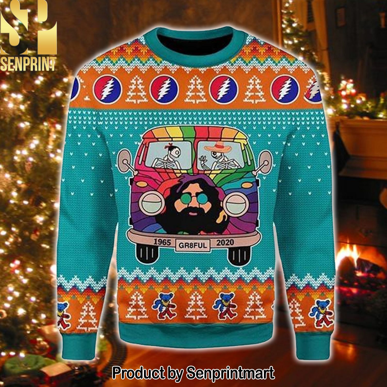 Grateful Dead For Christmas Gifts Ugly Christmas Sweater