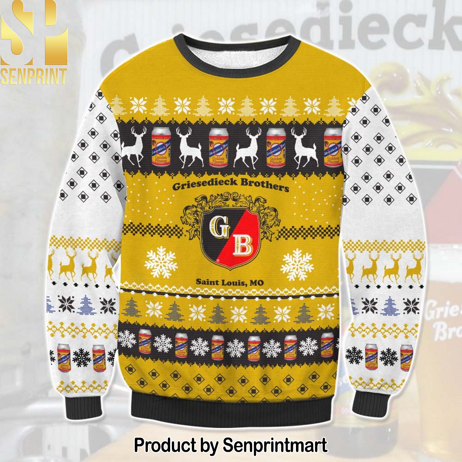 griesedieck beer For Christmas Gifts 3D Printed Ugly Christmas Sweater