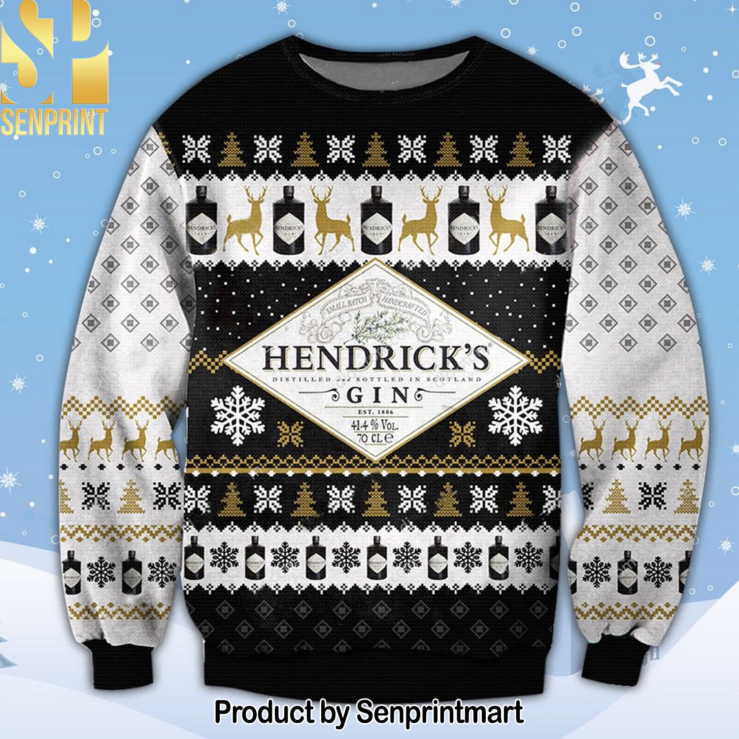 Hendrick’s Gin 3D Printed Ugly Christmas Sweater