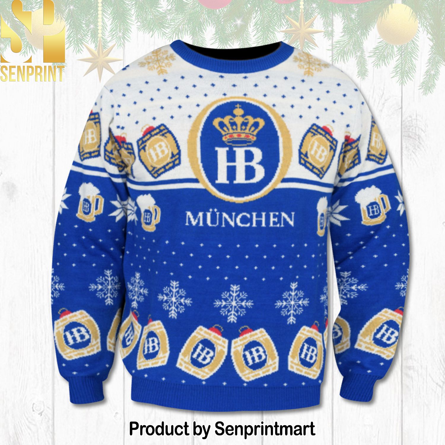 Hofbrau For Christmas Gifts Christmas Ugly Wool Knitted Sweater
