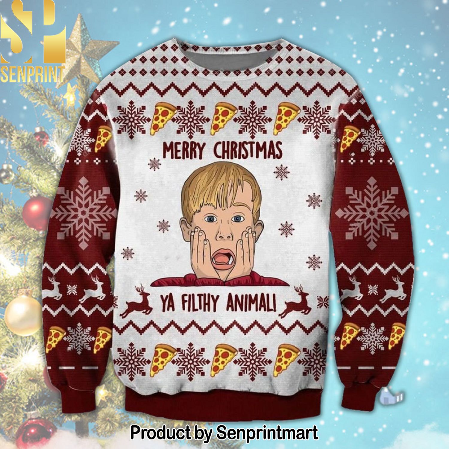 Home Alone For Christmas Gifts Ugly Christmas Sweater