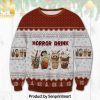 Horror Darkness Knitting Pattern Ugly Christmas Holiday Sweater