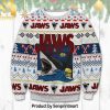 Jaws Horror Movie Ugly Xmas Wool Knitted Sweater