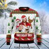 Jesus Birthday Boy And Santa Claus Ho Ho Ho Ugly Christmas Sweater