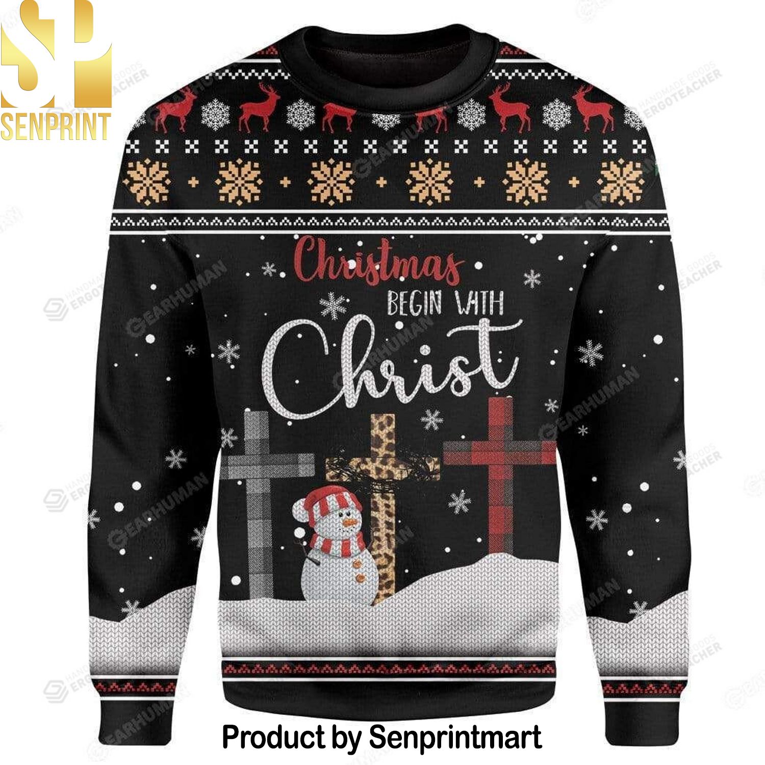 Jesus For Christmas Gifts Ugly Xmas Wool Knitted Sweater