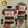 Llama Christmas Llama Yoga Orange Blue Knitting Pattern Ugly Christmas Holiday Sweater