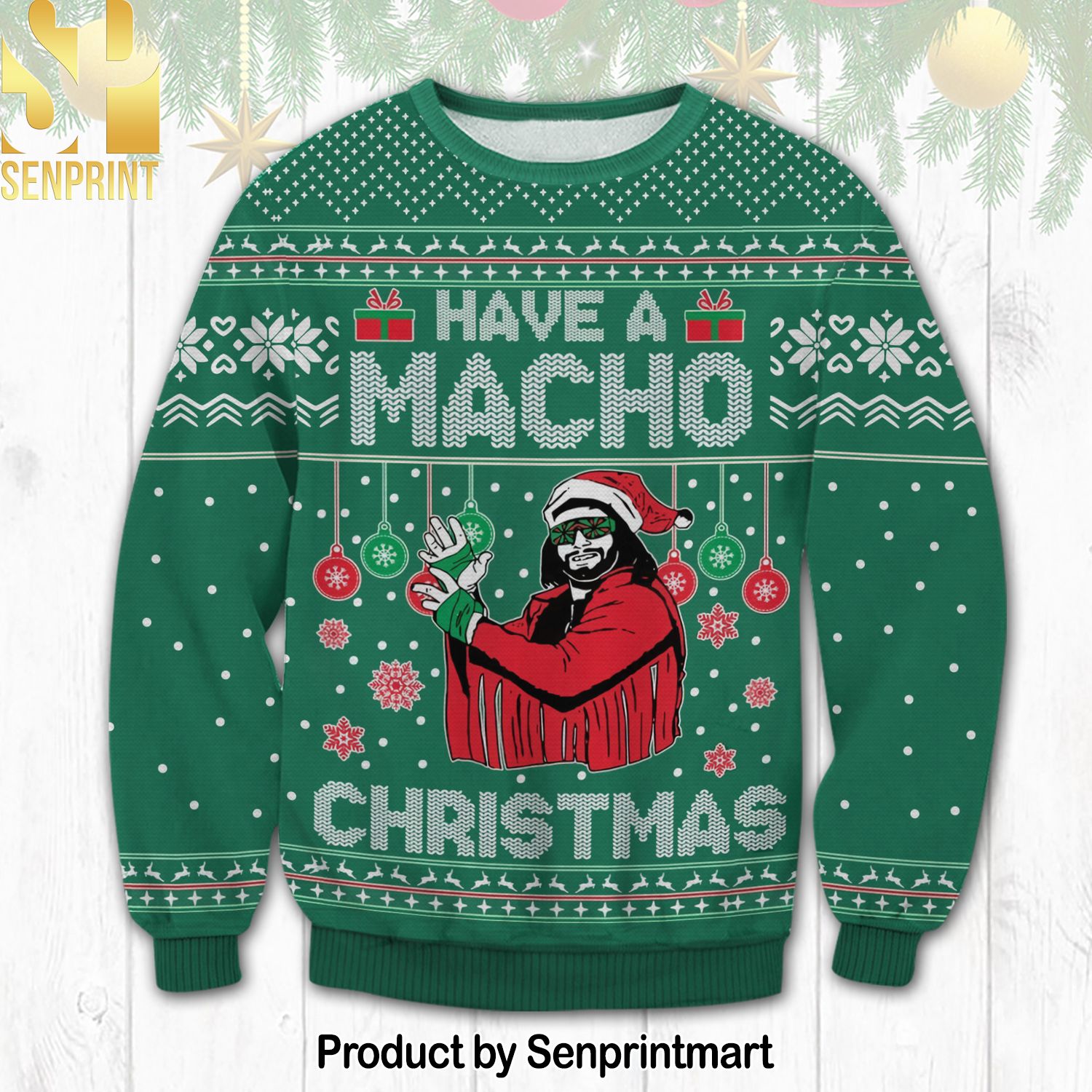 Macho Man Randy Savage Ugly Christmas Holiday Sweater