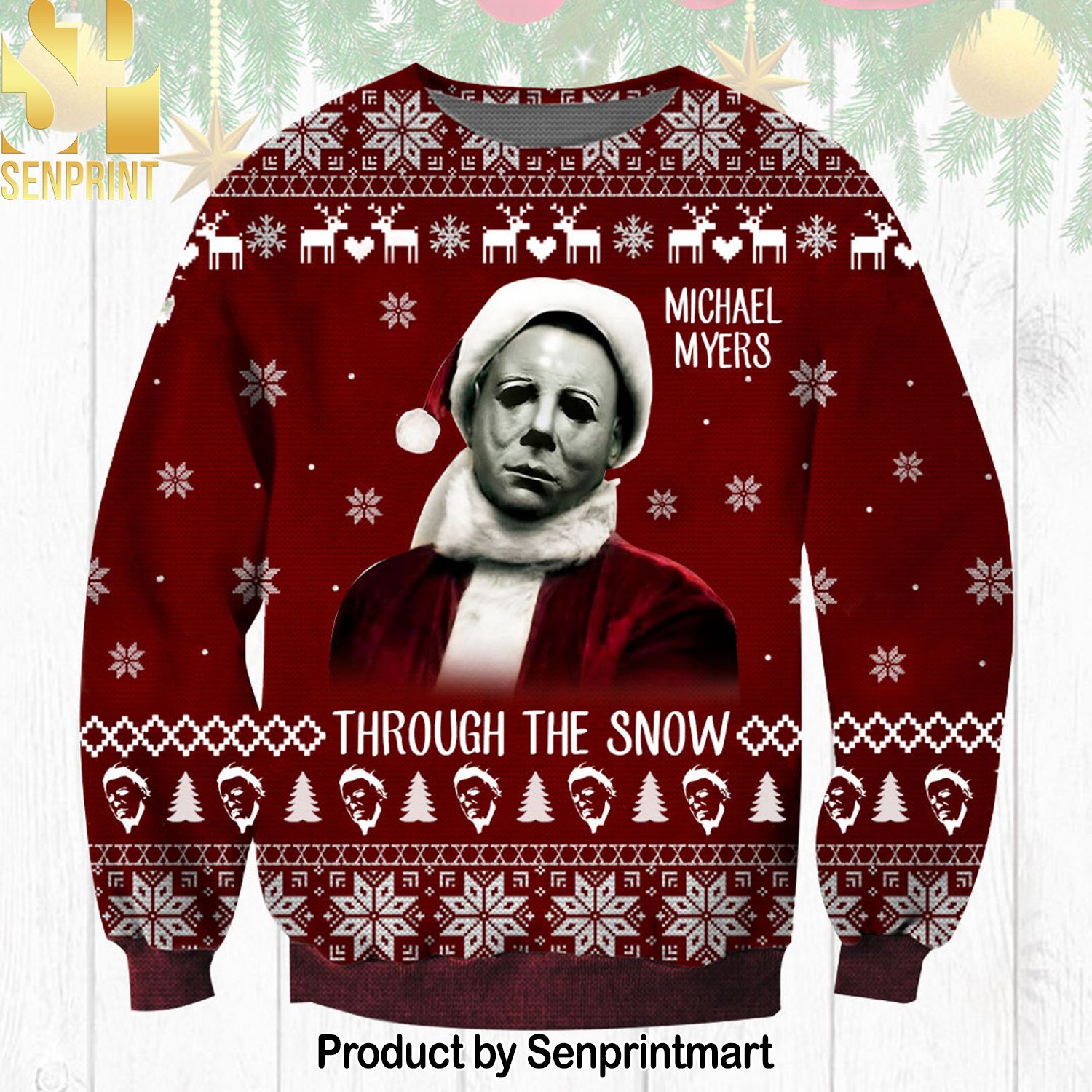 Michael Myers Ugly Christmas Holiday Sweater