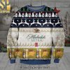 Michelob ultra Grinch Hand Christmas Ugly Wool Knitted Sweater