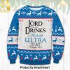 Michelob Ultra Horror Drink Ugly Xmas Wool Knitted Sweater