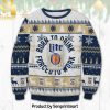 Miller Lite Bear Knitting Pattern Ugly Christmas Holiday Sweater