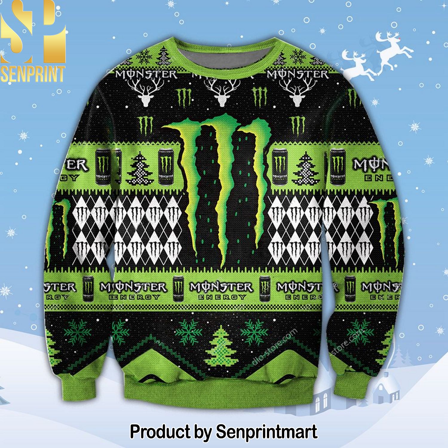 Monster For Christmas Gifts Ugly Christmas Sweater
