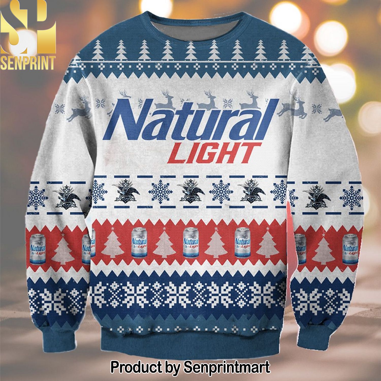 Natural Light Ugly Christmas Wool Knitted Sweater
