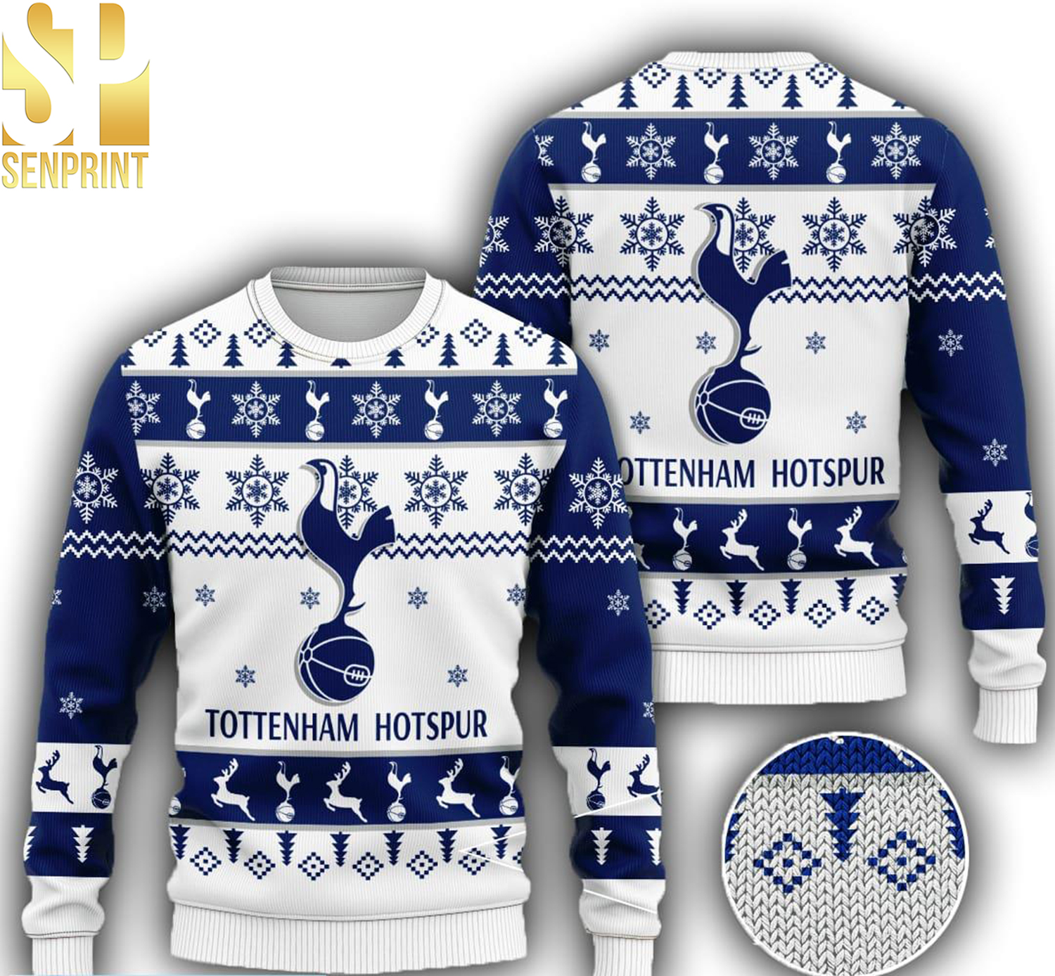 Tottenham Hotspur FC Ugly Xmas Wool Knitted Sweater