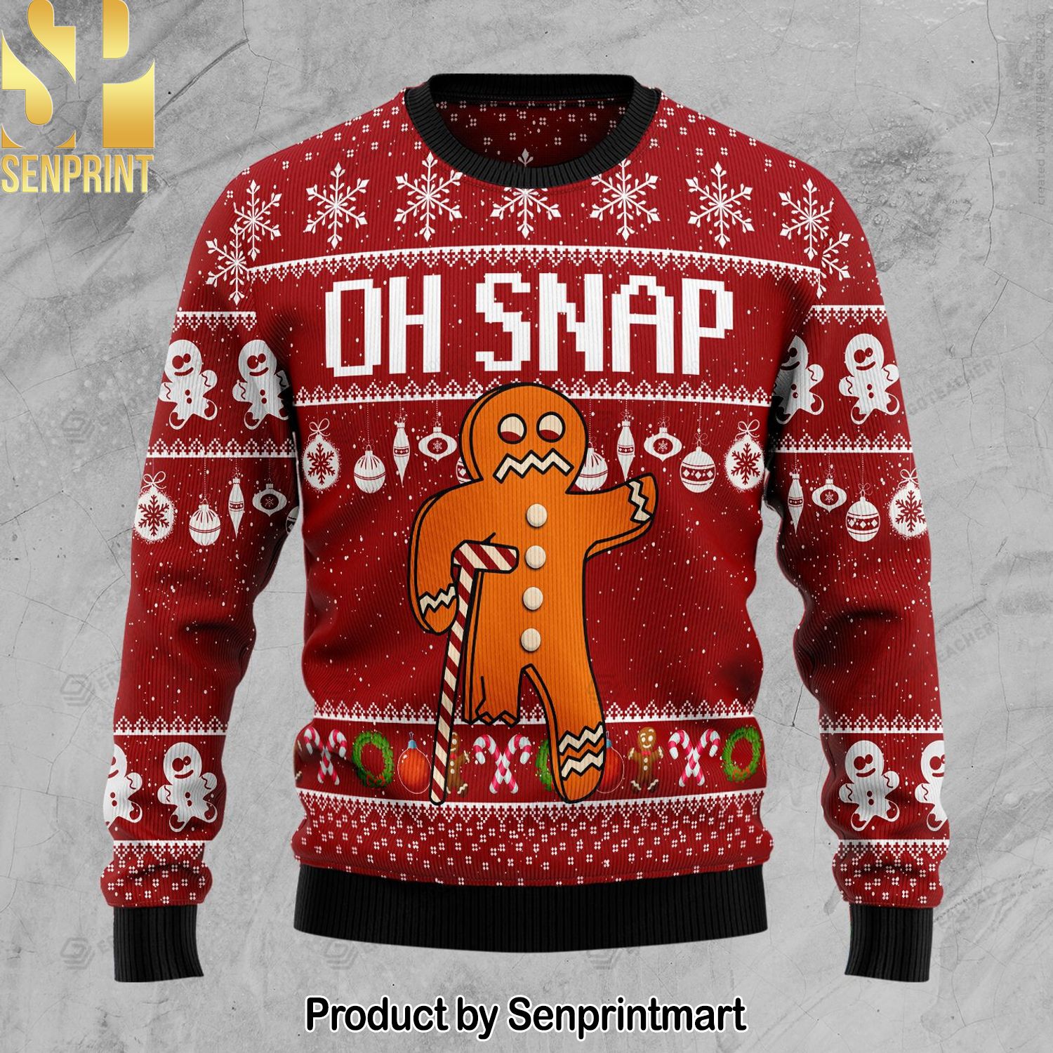 Oh Snap Ugly Xmas Wool Knitted Sweater