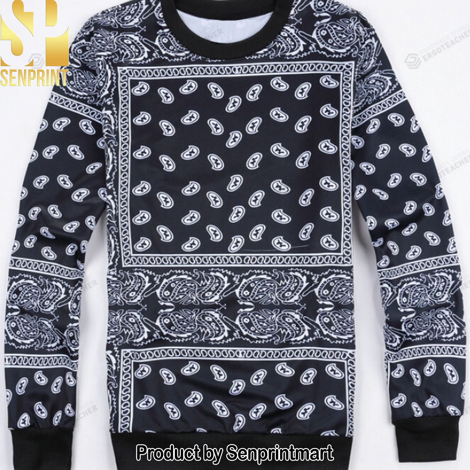 Paisley Mash Up Knitting Pattern Ugly Christmas Sweater