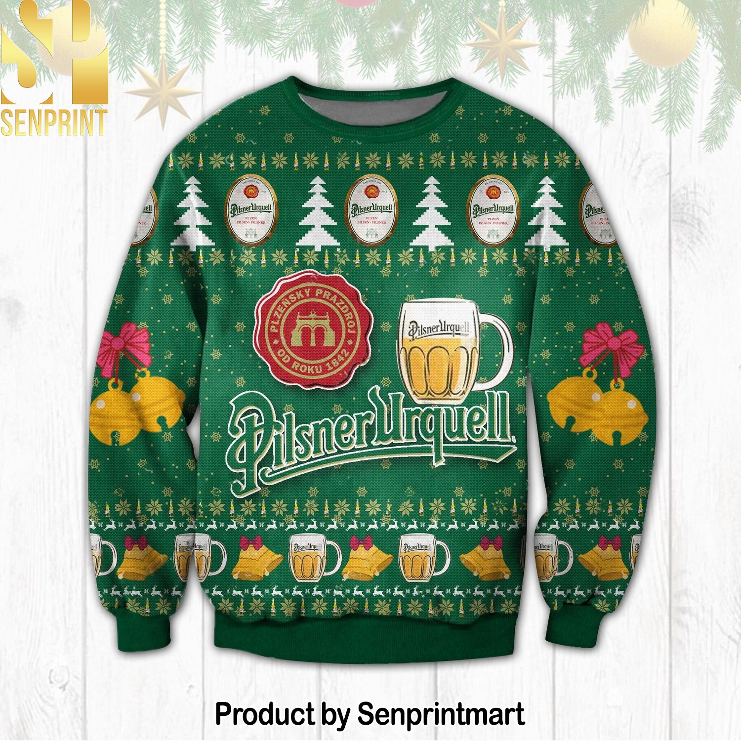 Pilsner Urquell For Christmas Gifts 3D Printed Ugly Christmas Sweater