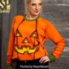 Pumpkin Halloween For Christmas Gifts Ugly Xmas Wool Knitted Sweater