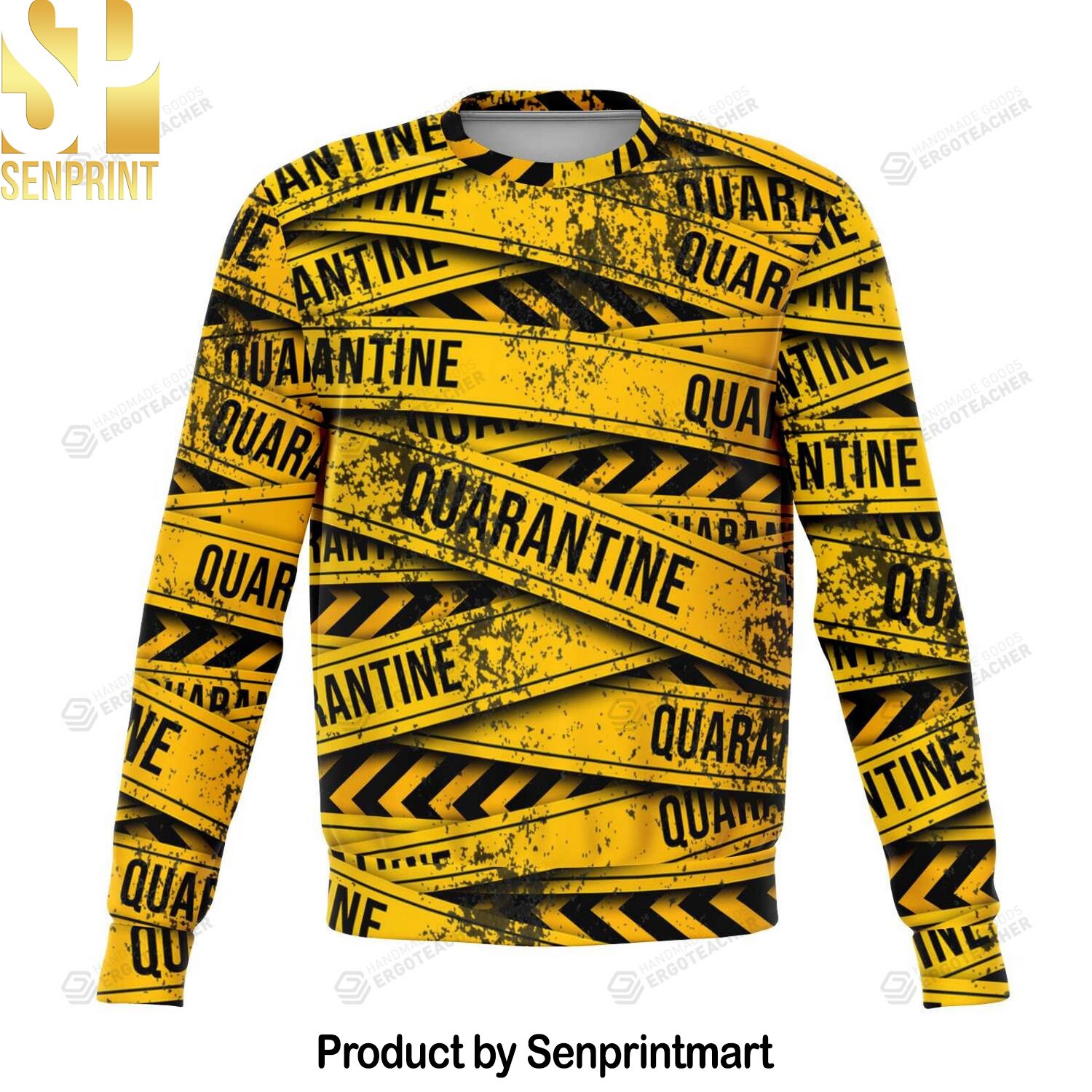 Quarantine 3D Printed Ugly Christmas Sweater