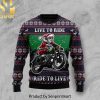 Rockstar For Christmas Gifts Ugly Xmas Wool Knitted Sweater