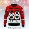 Shark Cute Face Ugly Christmas Wool Knitted Sweater