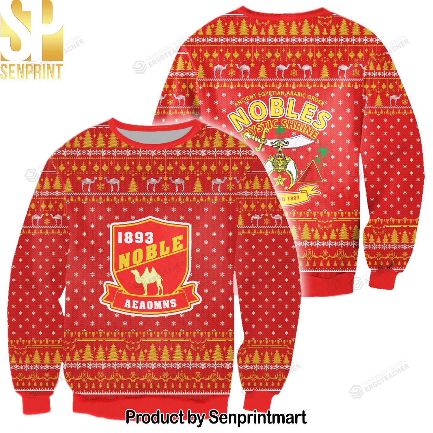 Shriners For Christmas Gifts 3D Printed Ugly Christmas Sweater