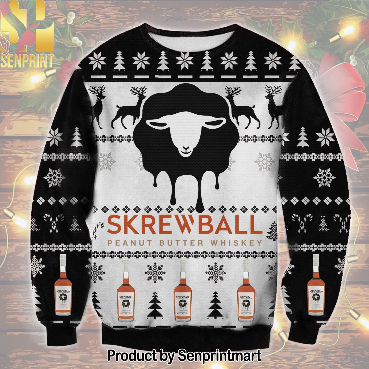 Skrewball Ugly Xmas Wool Knitted Sweater