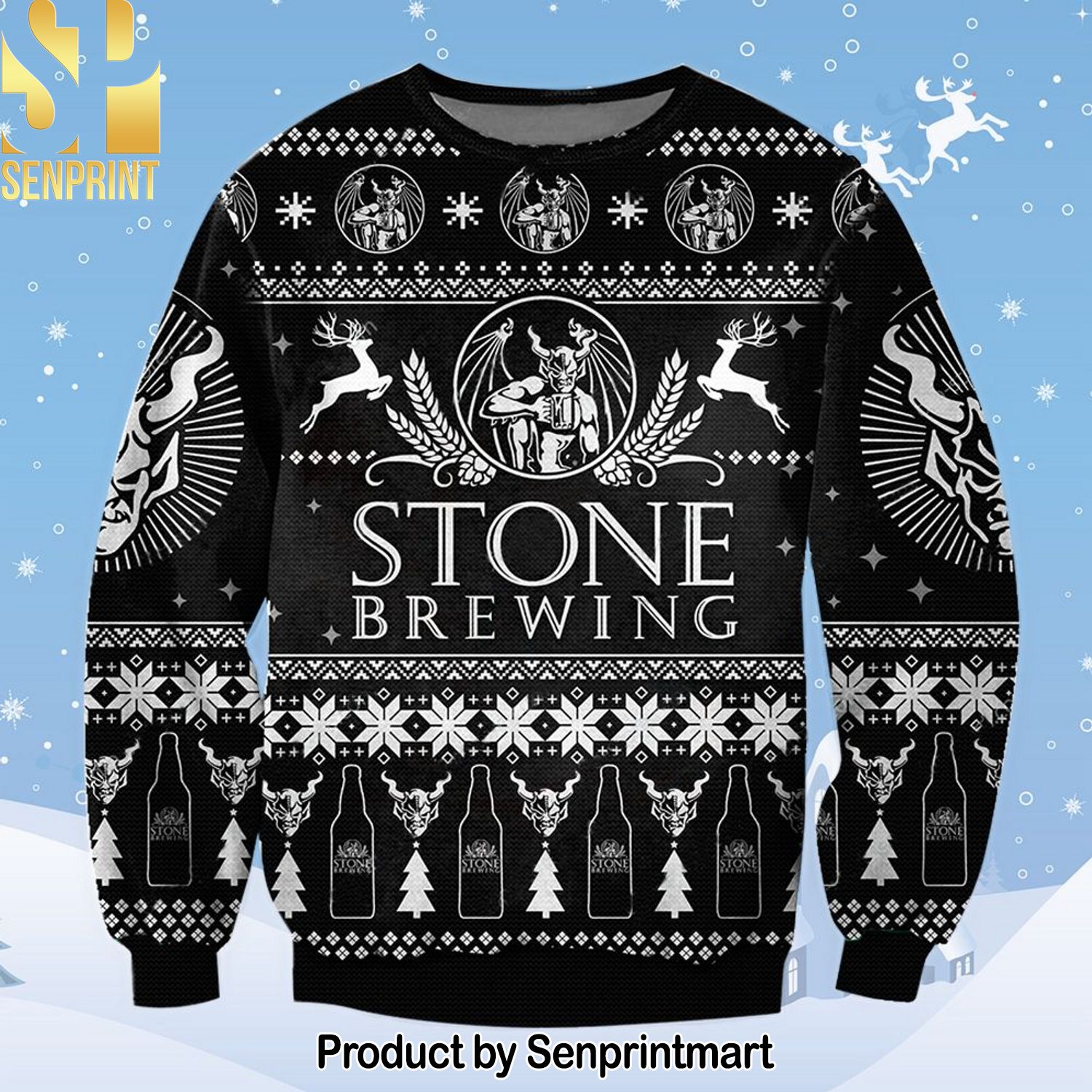 Stone Brewing For Christmas Gifts Ugly Christmas Wool Knitted Sweater
