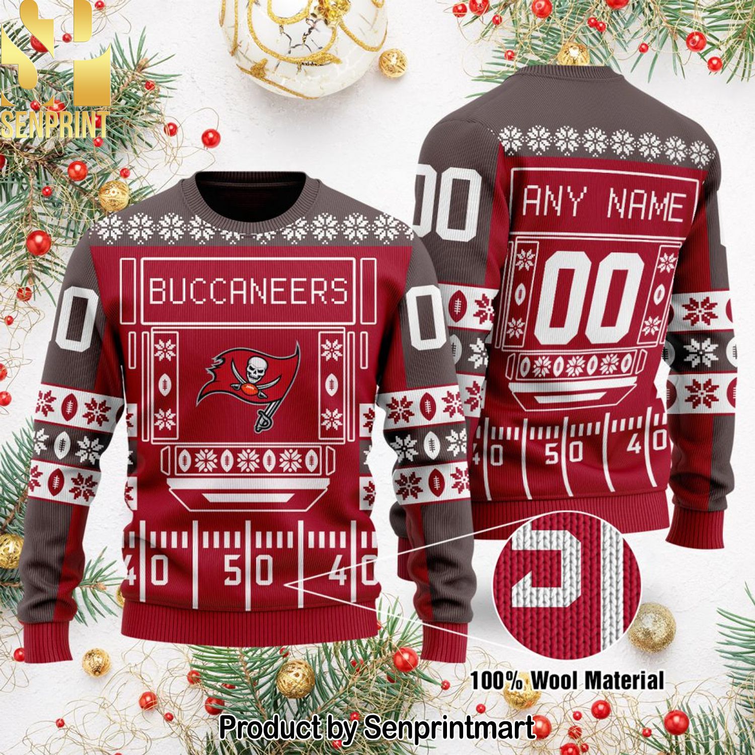 Tampa Bay Buccaneers NFL Ugly Christmas Holiday Sweater