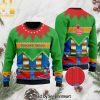 Teacher Christmas Chilling With My Kindergarten Snowmies Blue Knitting Pattern 3D Print Ugly Sweater