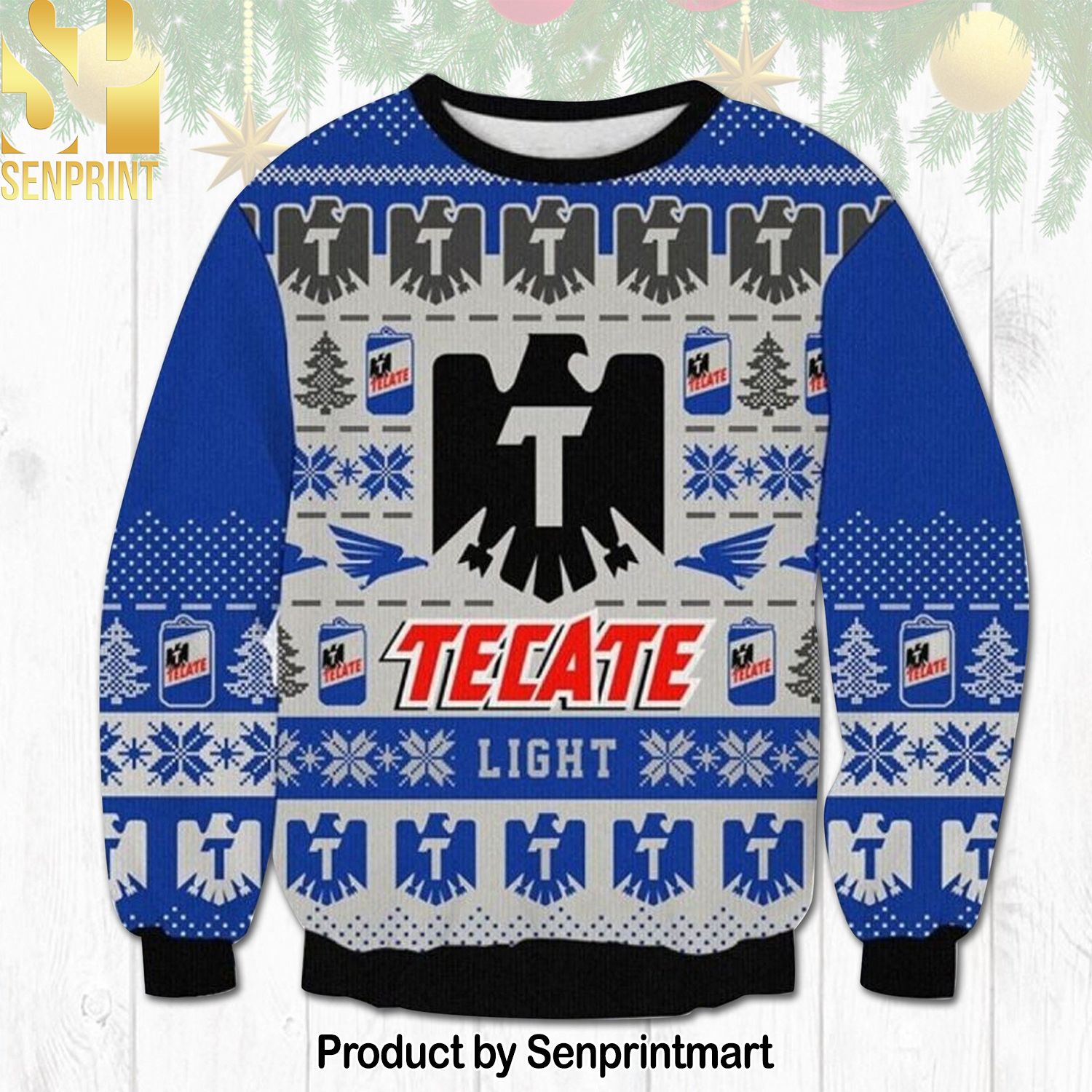 Tecate Light Beer Knitting Pattern Ugly Christmas Sweater