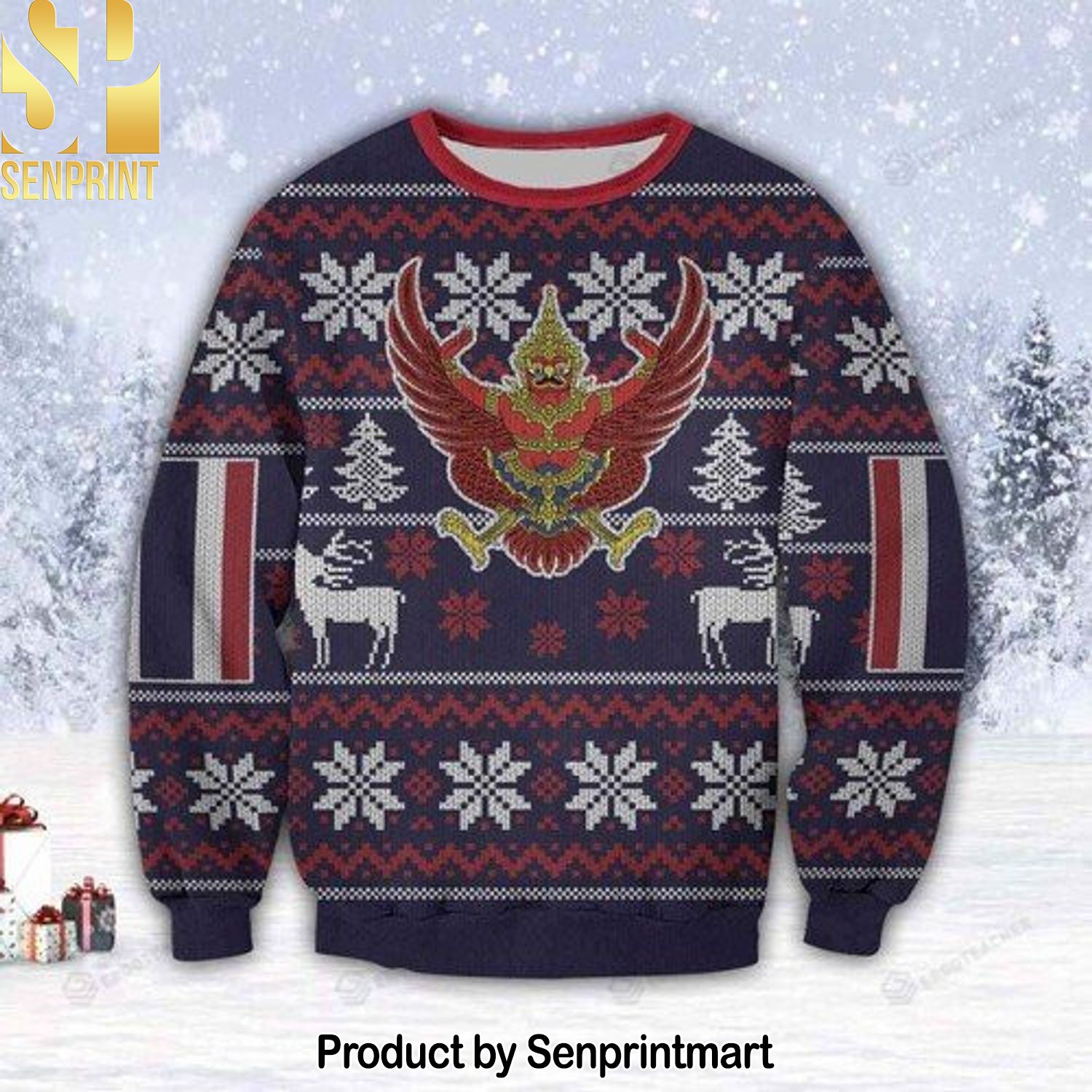 Thailand For Christmas Gifts Ugly Christmas Wool Knitted Sweater