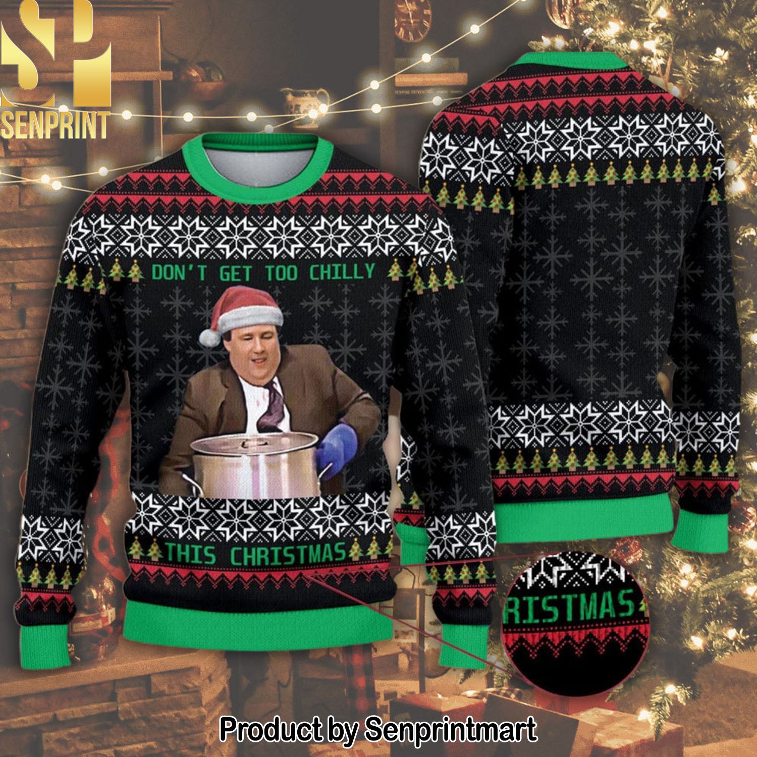 The Office For Christmas Gifts Ugly Xmas Wool Knitted Sweater