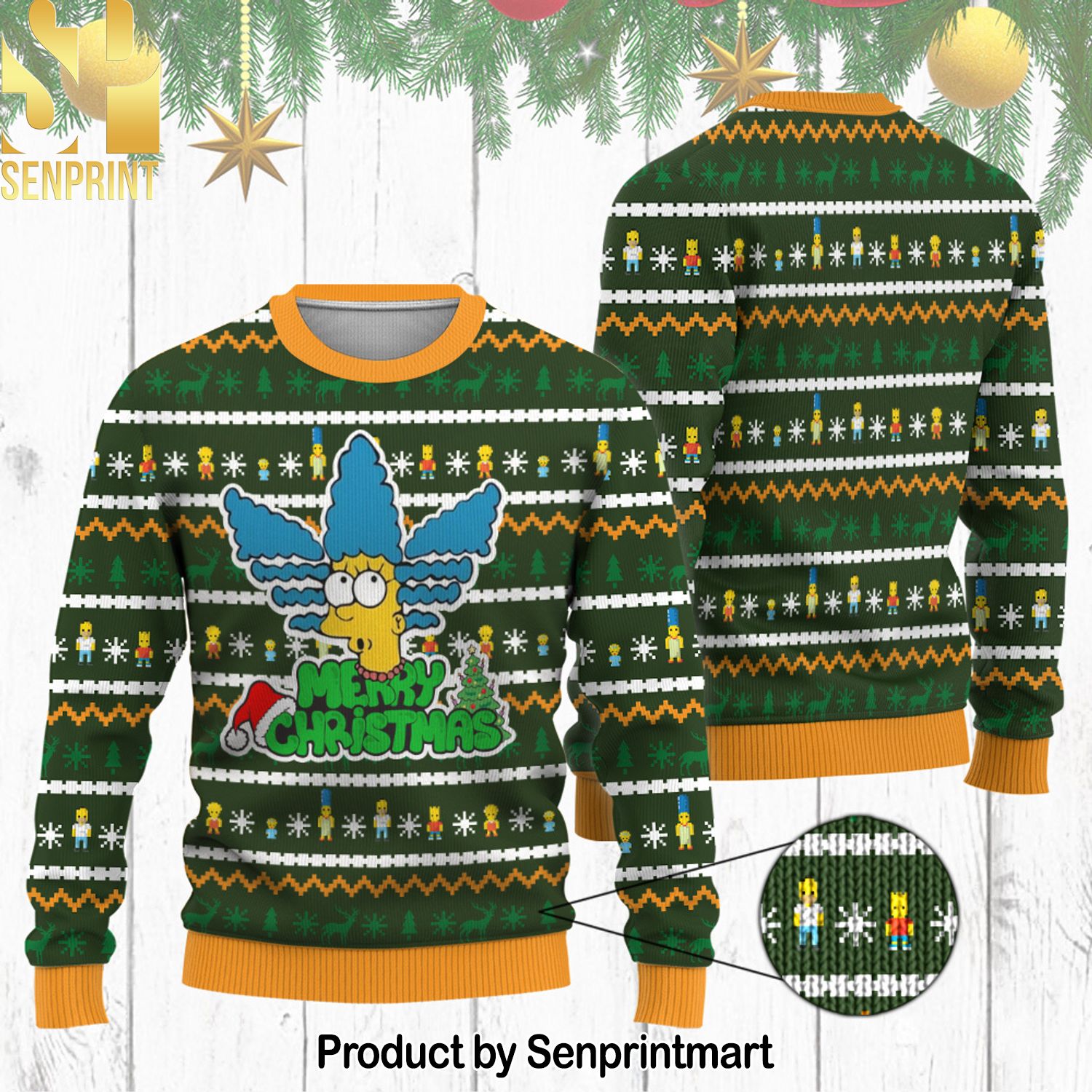 The Simpsons For Christmas Gifts Ugly Xmas Wool Knitted Sweater