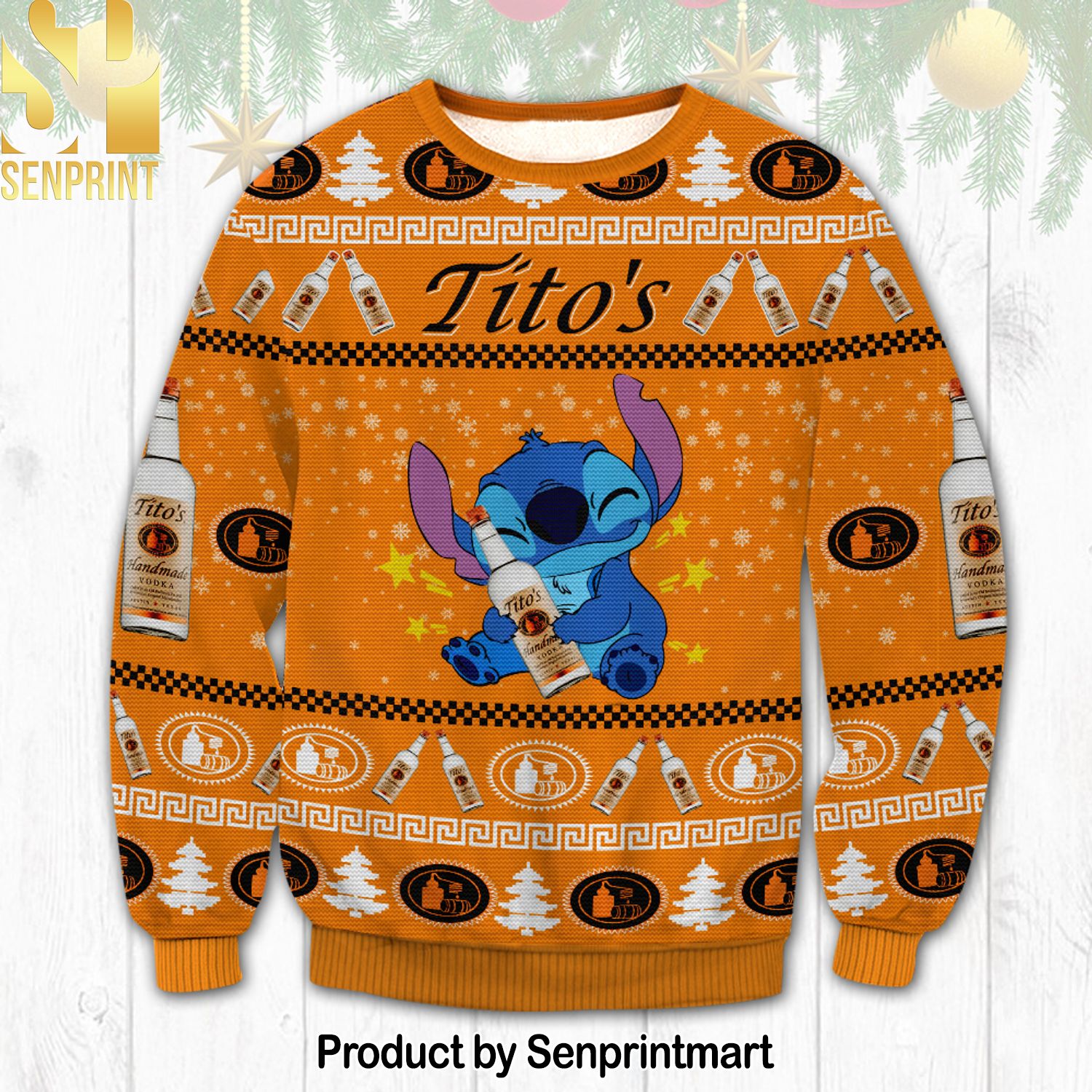 Tito Stitch Knitting Pattern Ugly Christmas Holiday Sweater