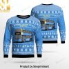Uk Double-Decker Bus Sheffield Ugly Christmas Holiday Sweater