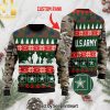 US Air Force Personalized Custom Name Ugly Christmas Holiday Sweater