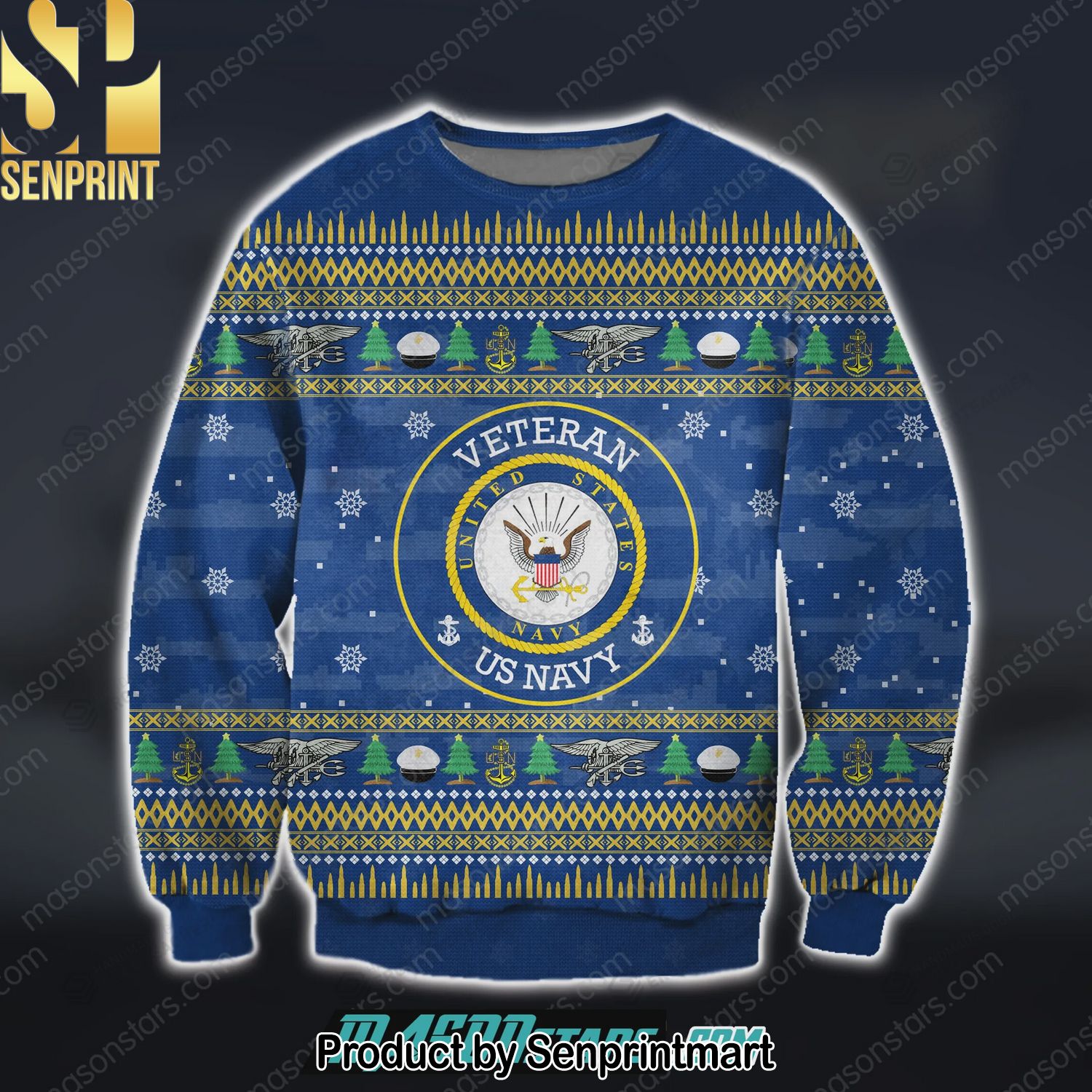 Us Navy Veteran Ugly Christmas Sweater
