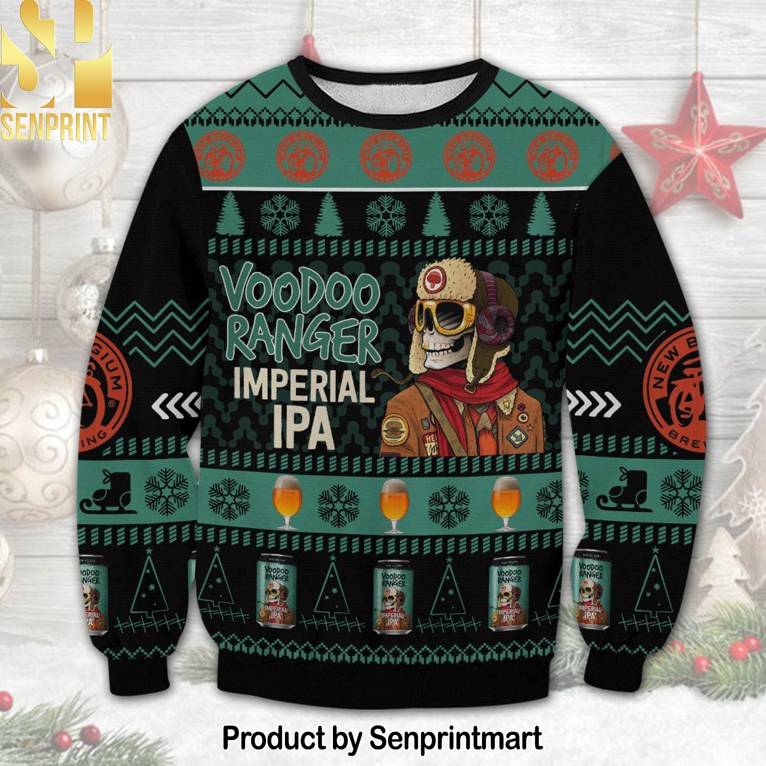 Voodoo Ranger Imperial IPA For Christmas Gifts Christmas Ugly Wool Knitted Sweater