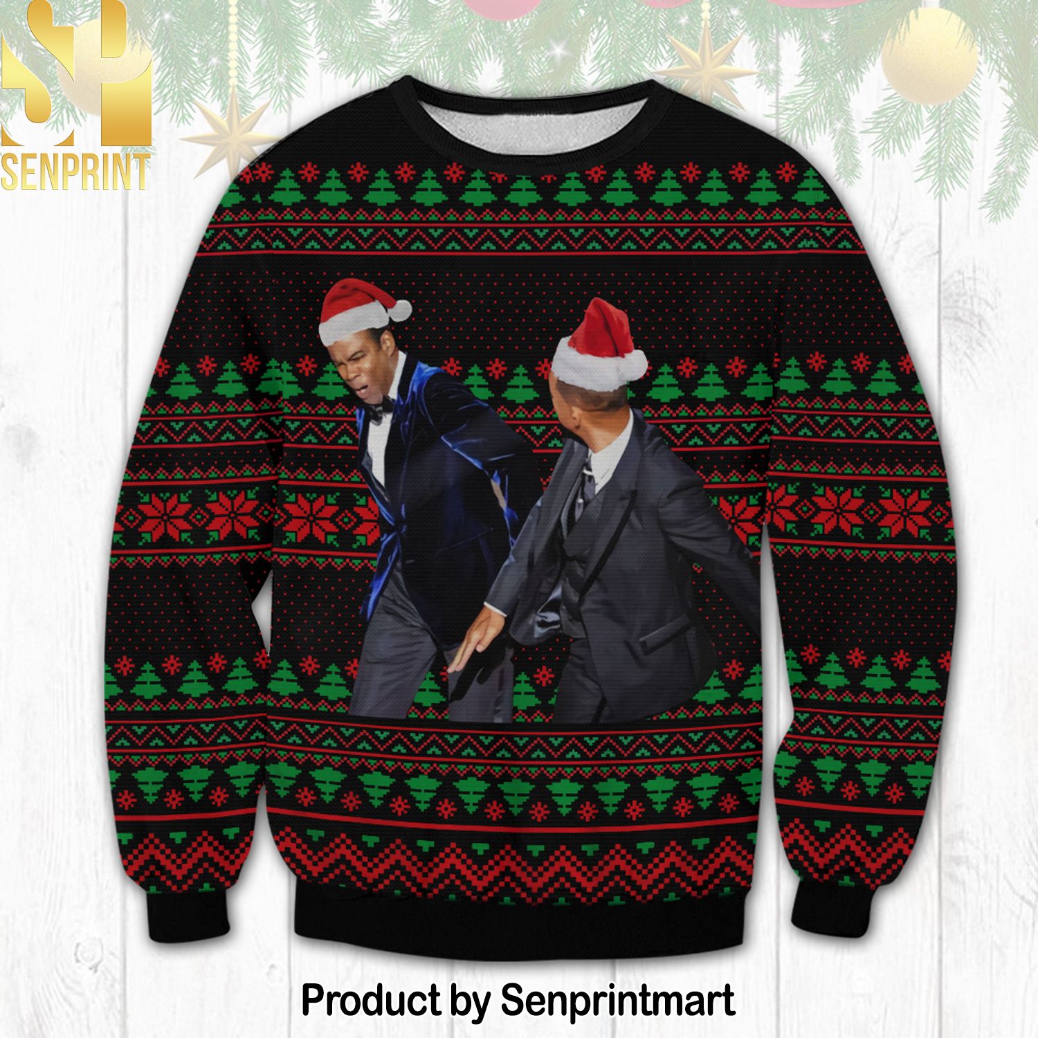 Will Smith Meme For Christmas Gifts Knitting Pattern Sweater