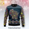 Wine Xmas Christmas Ugly Wool Knitted Sweater