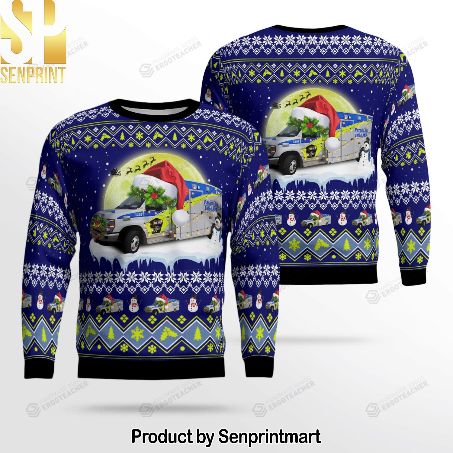 York Region Ems Knitting Pattern Ugly Christmas Sweater