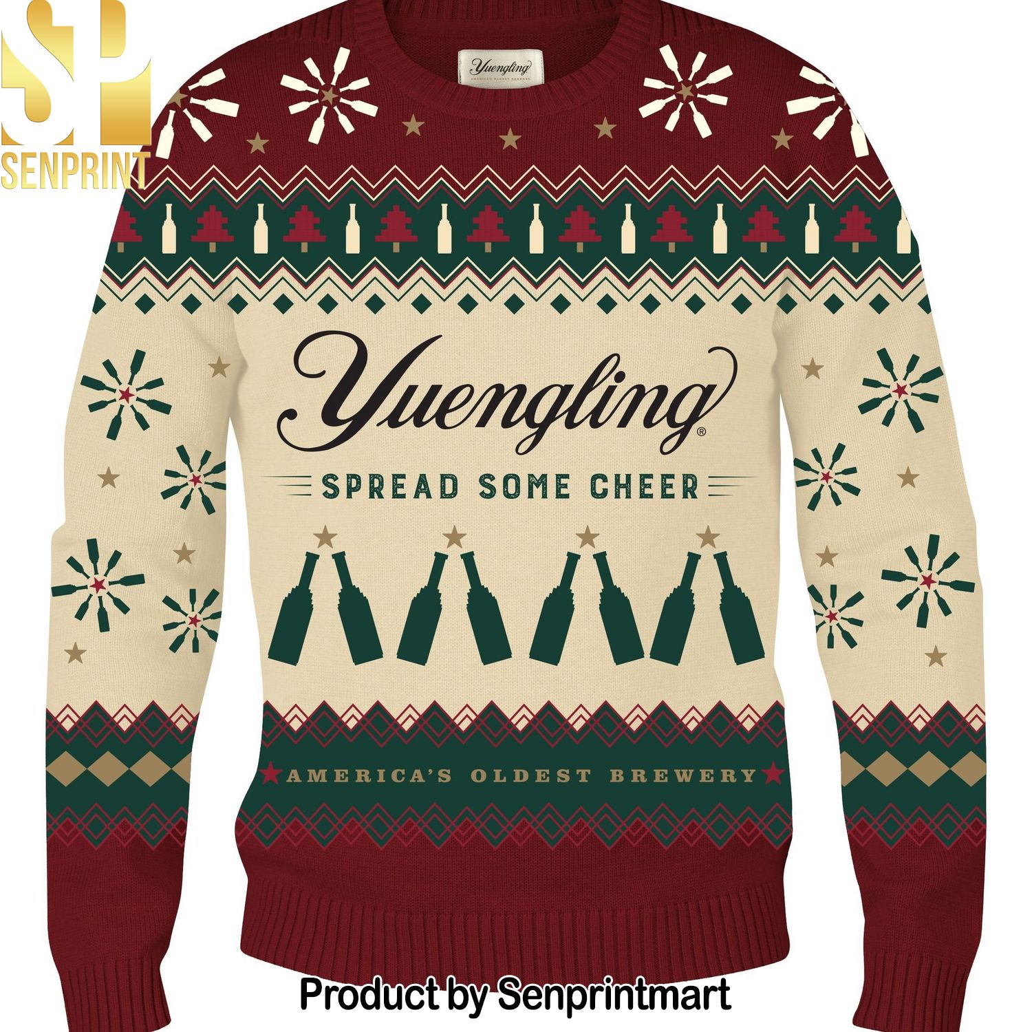 Yuengling Knitting Pattern 3D Print Ugly Sweater