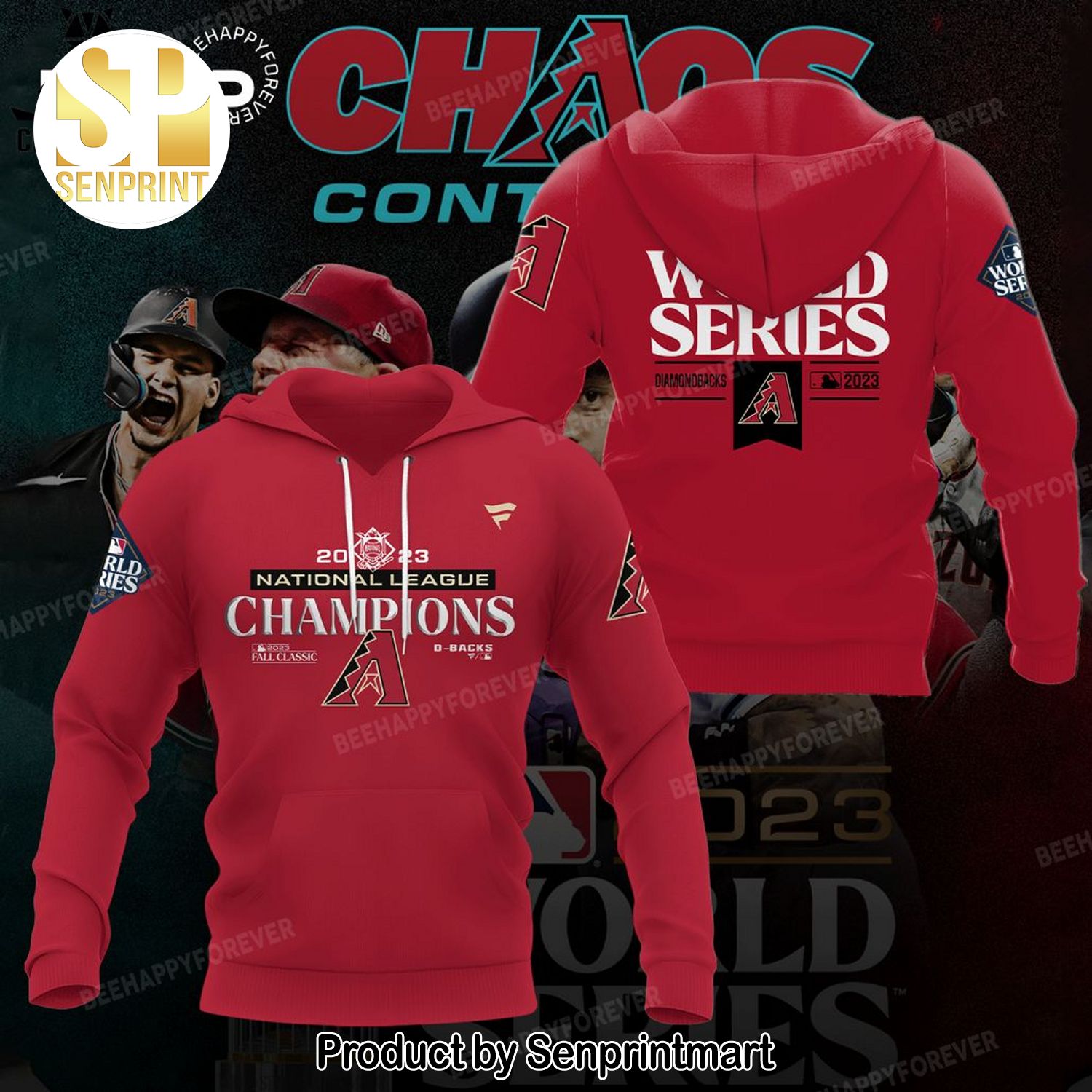 2023 National League Champions Fall Classic Arizona Diamondbacks Red Logo Design All Over Print Shirt