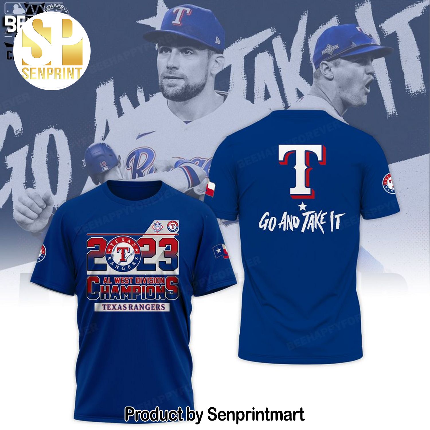 2023 Texas Rangers Al West Division Champions Go And Take It 3D Shirt