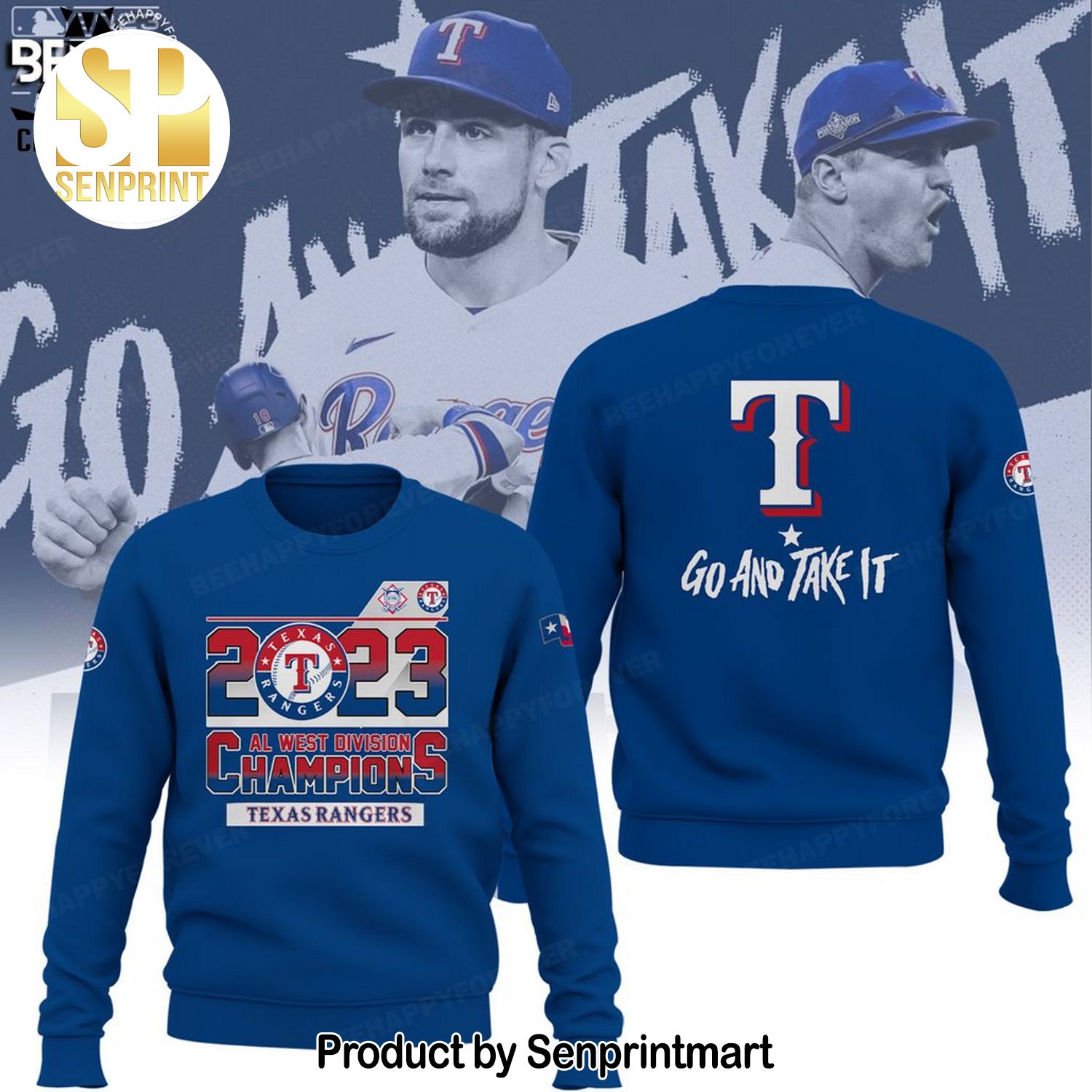 2023 Texas Rangers Al West Division Champions Go And Take It 3D Shirt